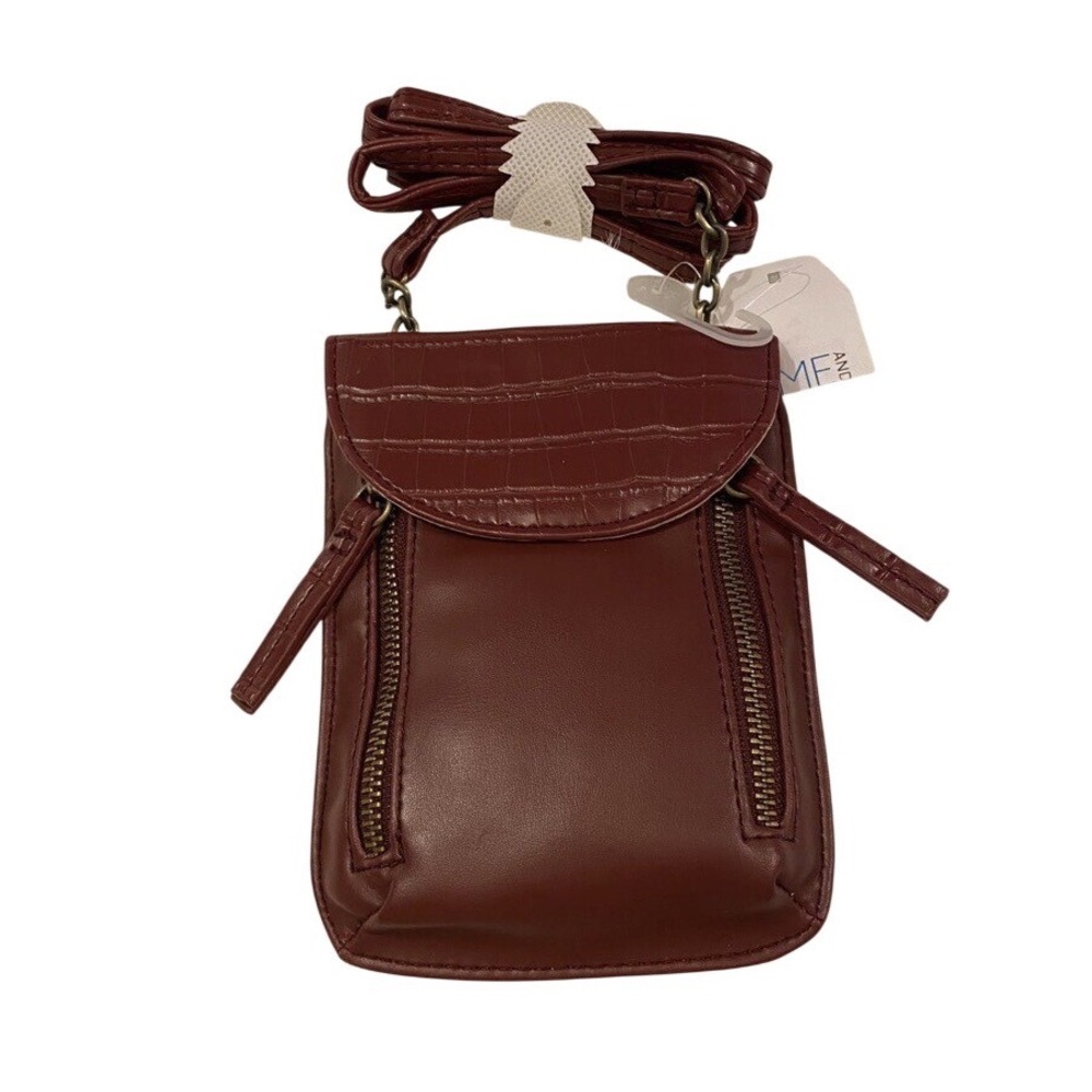 Time And Tru Crossbody Womens Maroon Purse Handbag